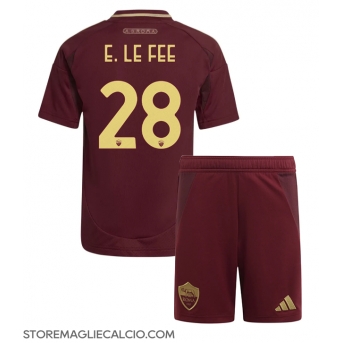 AS Roma Enzo Le Fee #28 Maglia Gara Casa Repliche 2024-25 Bambino Maniche Corte
